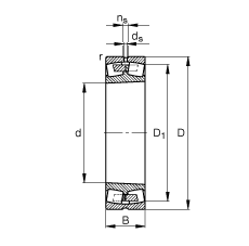 調心滾子軸承 23284-B-K-MB, 根據 DIN 635-2 標準的主要尺寸, 錐孔，錐度 1:12